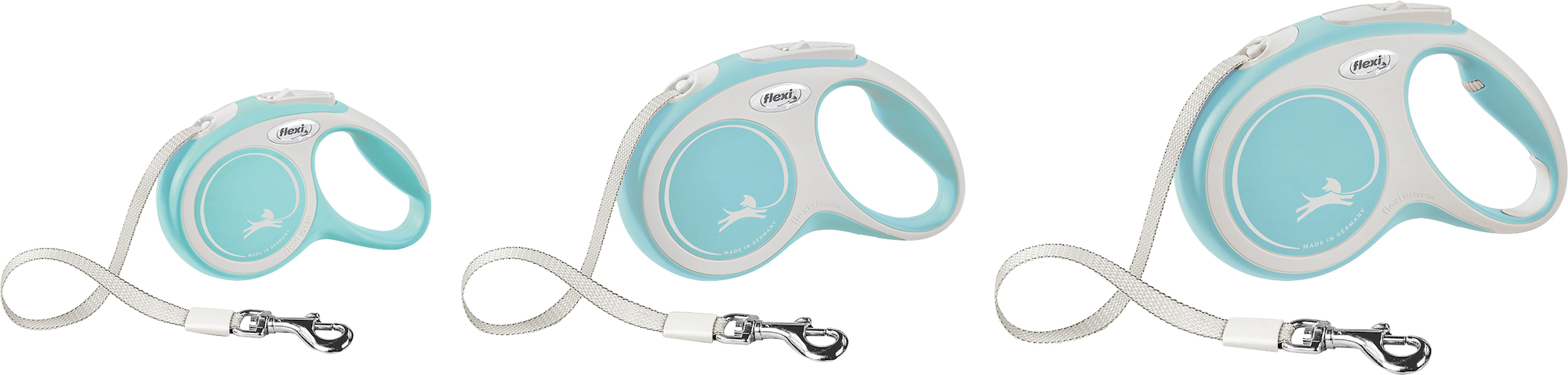 Flexi Flexi Retractable leash New Comfort Tape Light blue