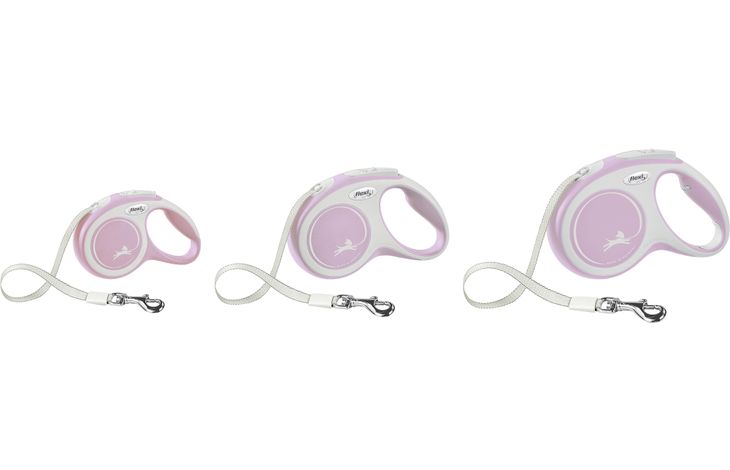 Flexi Flexi Guinzaglio retrattile New Comfort Fettuccia Rosa