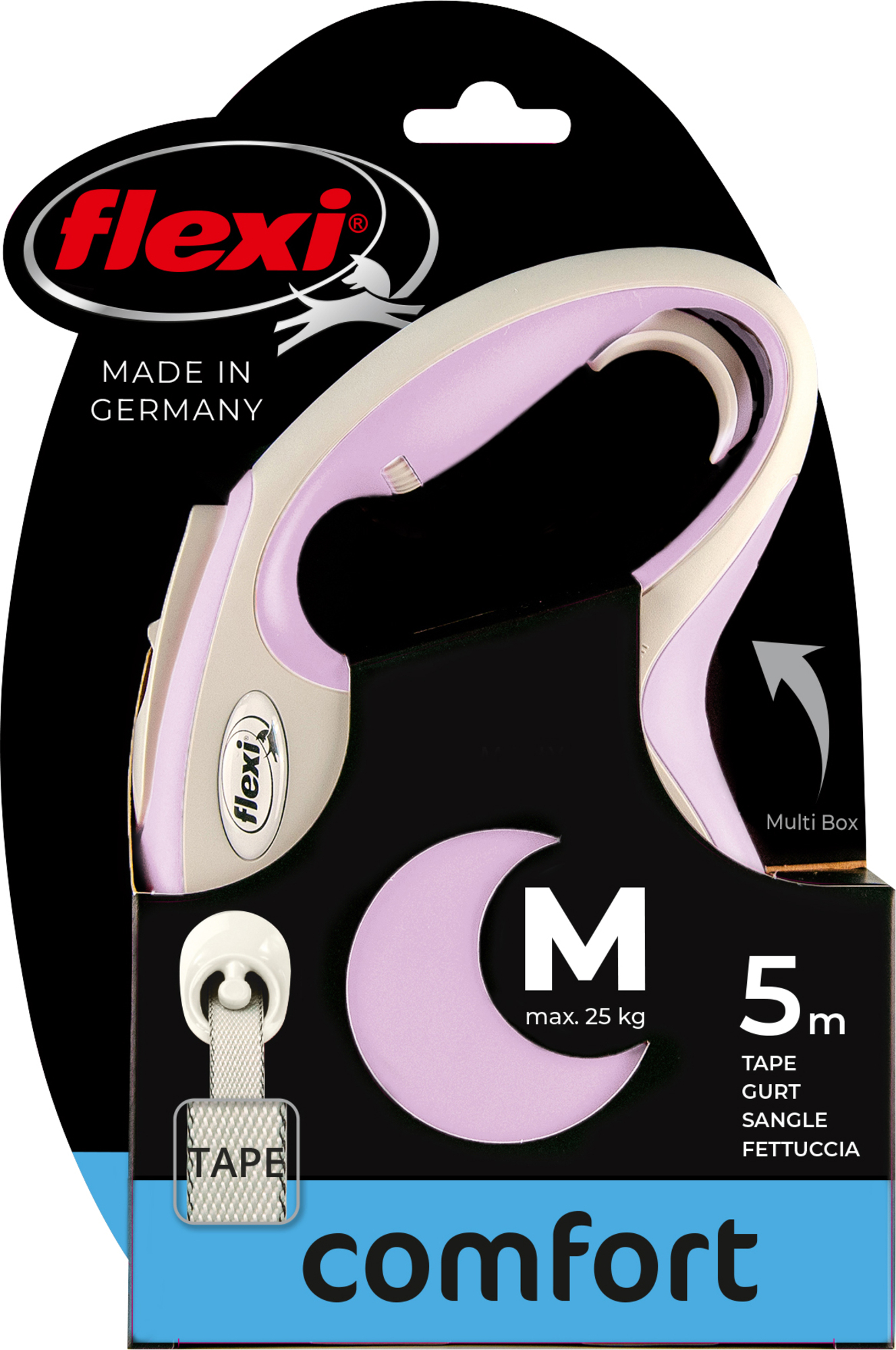 Flexi Flexi Guinzaglio retrattile New Comfort Fettuccia Rosa