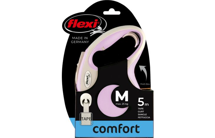 Flexi Flexi Guinzaglio retrattile New Comfort Fettuccia Rosa