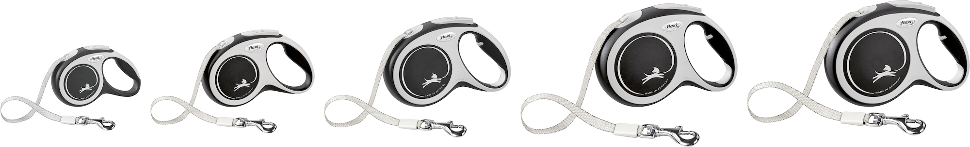 Flexi Flexi Retractable leash New Comfort Tape Black