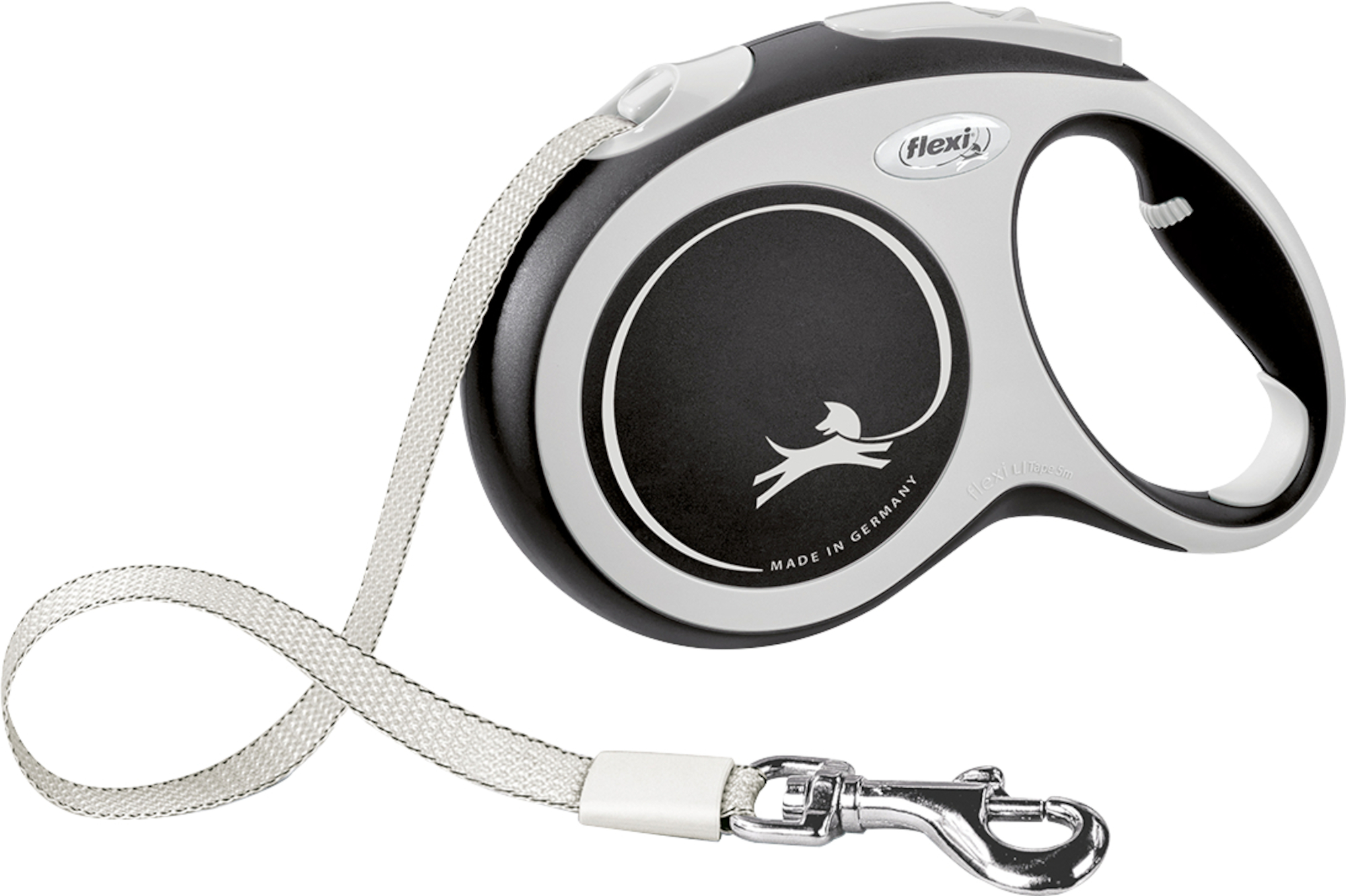 Flexi Flexi Retractable leash New Comfort Tape Black
