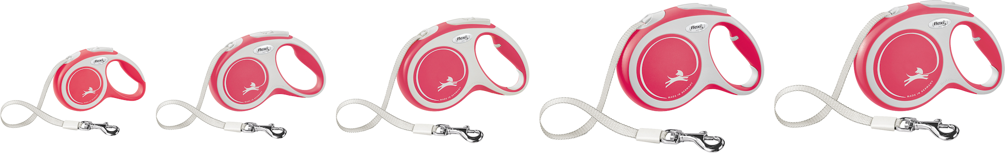 Flexi Flexi Retractable leash New Comfort Tape Red