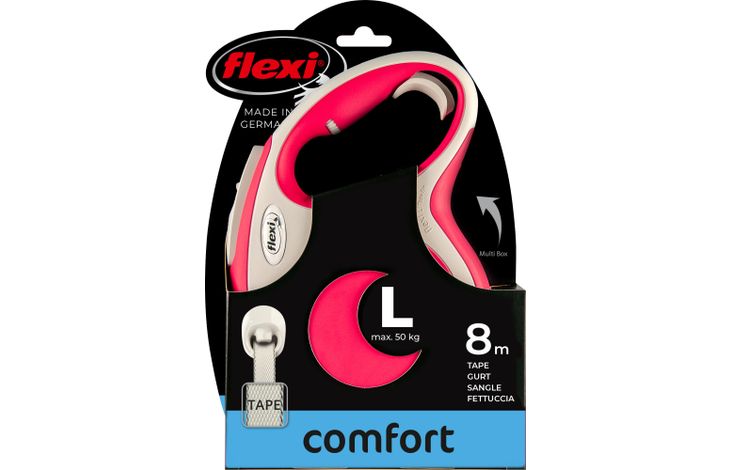 Flexi Flexi Guinzaglio retrattile New Comfort Fettuccia Rosso