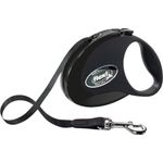 Flexi Laisse à enrouleur Style Sangle Noir