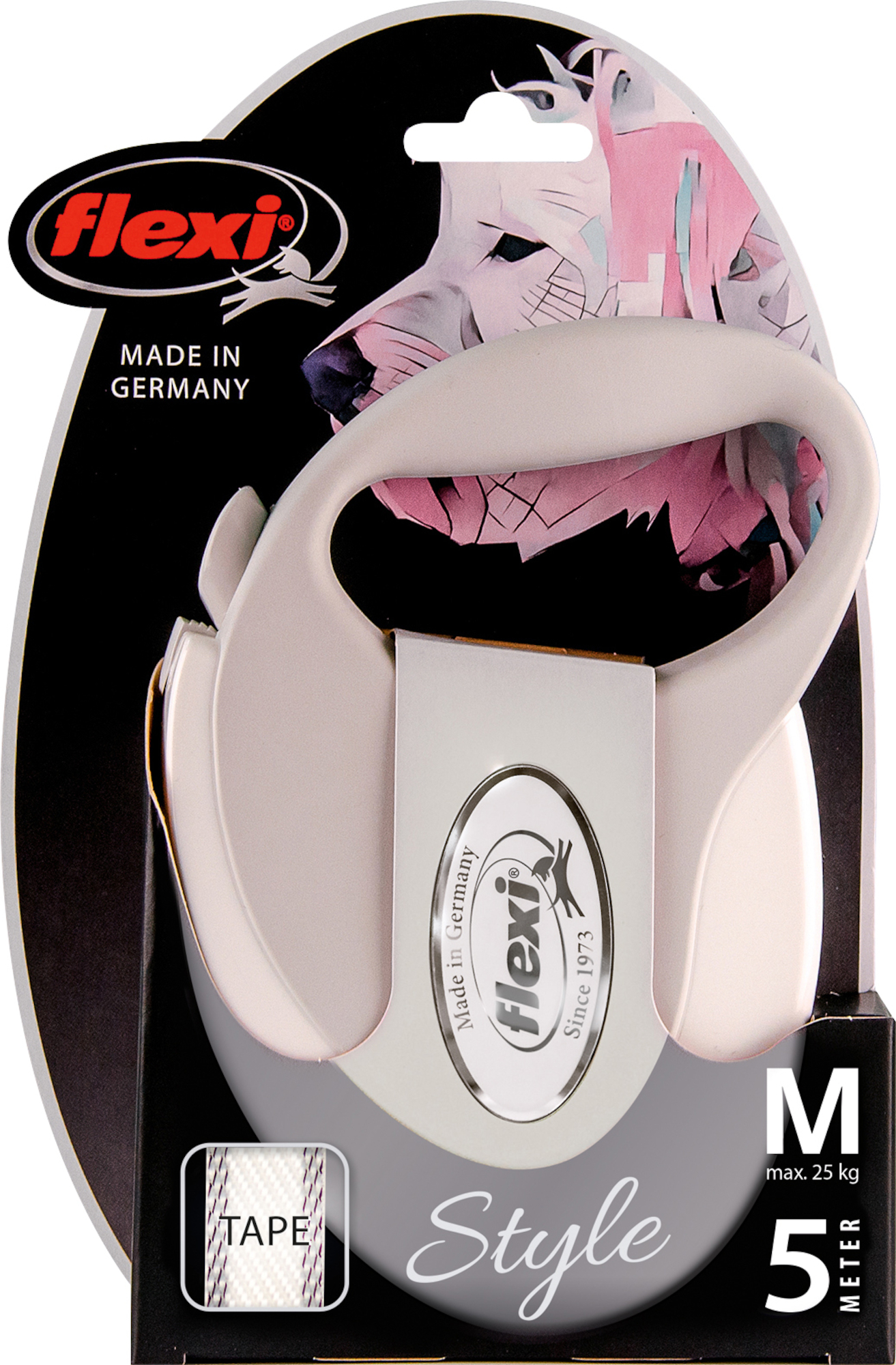 Flexi Flexi Retractable leash Style Tape White