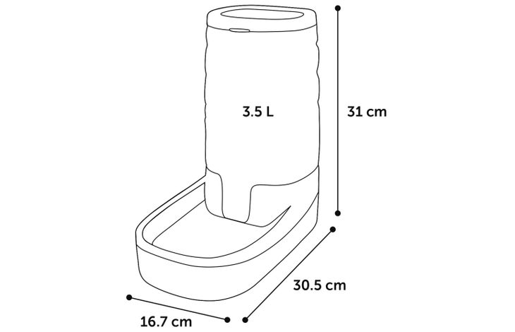 Flamingo Comedero automático Fred Blanco & Gris