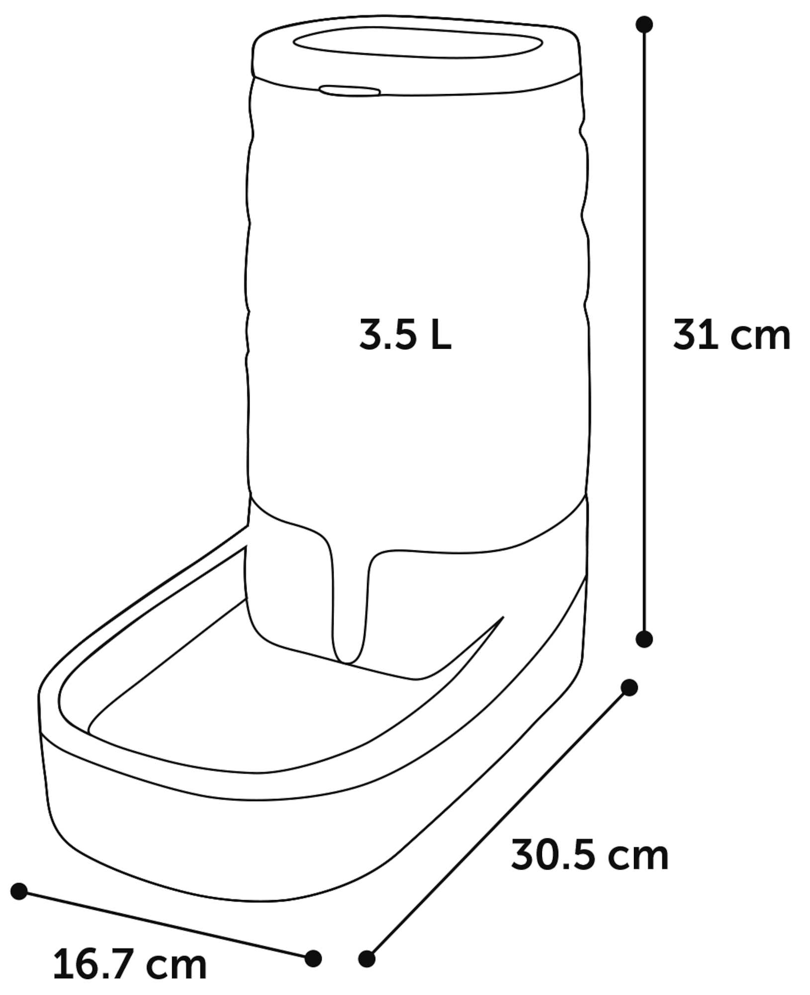 Flamingo Waterautomaat Fred Wit & Grijs