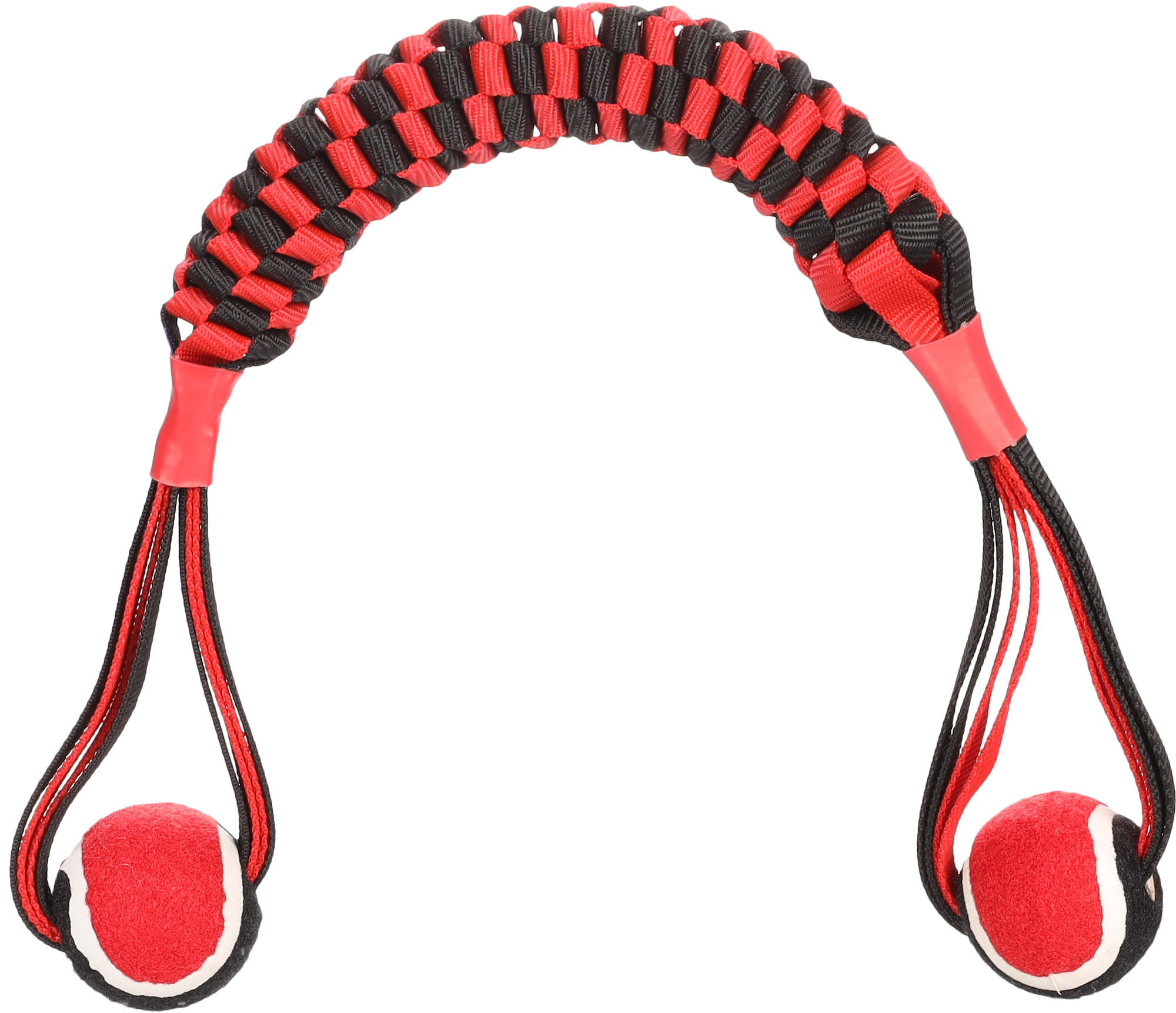 Flamingo Juguete Movas Cuerda para tirar & Palo Tejido con pelota de tenis Rojo & Negro