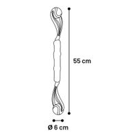 Flamingo Juguete Movas Cuerda para tirar & Palo Tejido con pelota de tenis Rojo & Negro