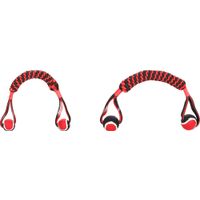 Flamingo Spielzeug Movas Zerrseil & Stick Gewebt mit Tennisball Rot & Schwarz