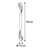 Flamingo Spielzeug Movas Zerrseil & Stick Gewebt mit Tennisball Rot & Schwarz