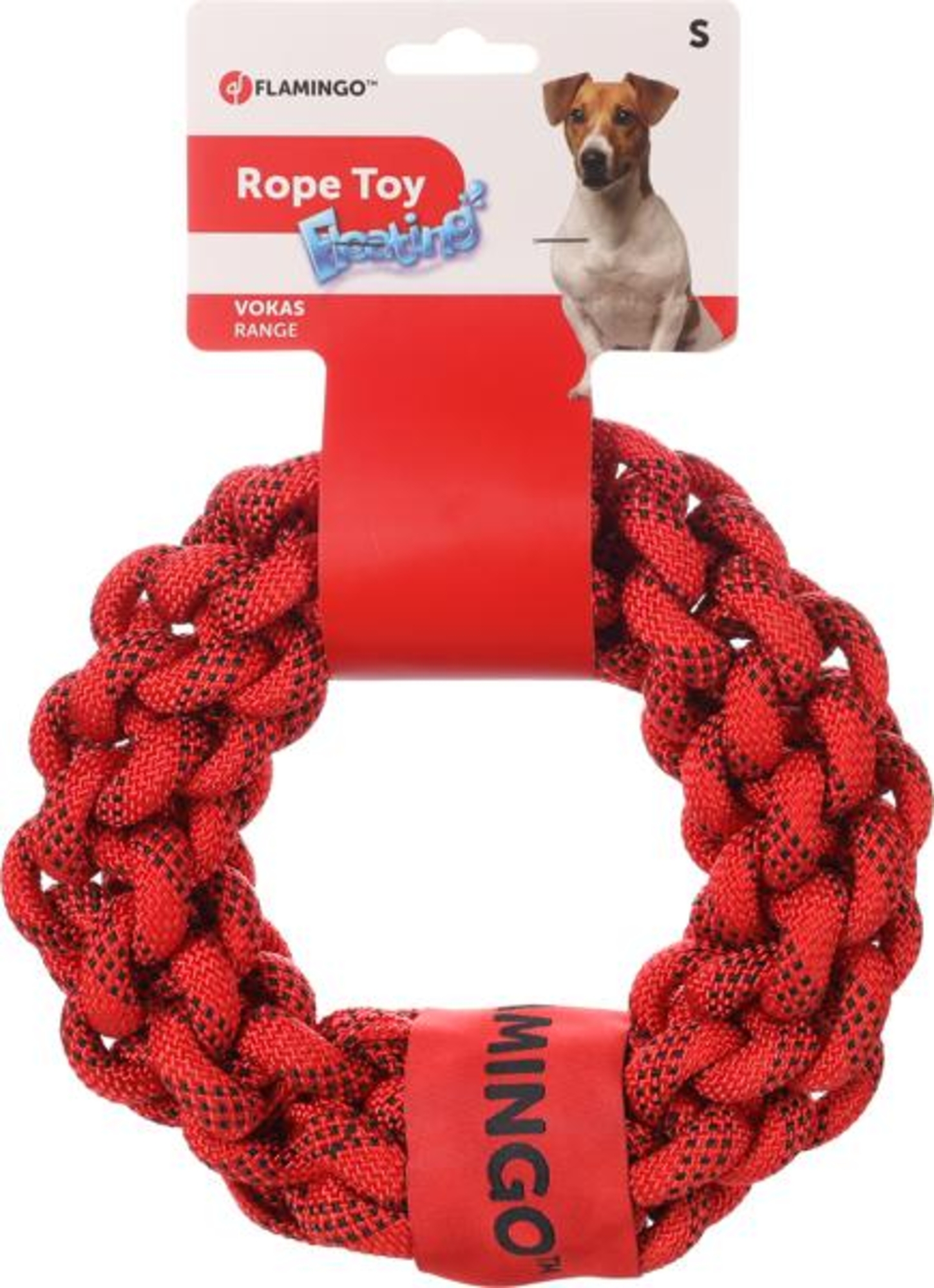 Flamingo Toy Vokas Ring & Cord Woven Red