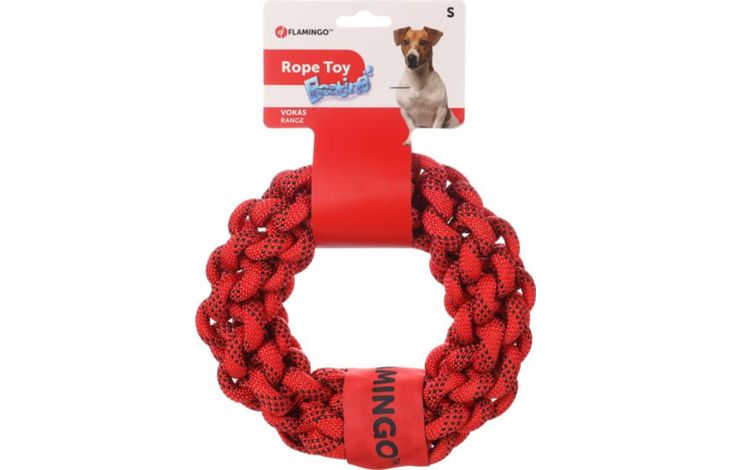 Flamingo Toy Vokas Ring & Cord Woven Red