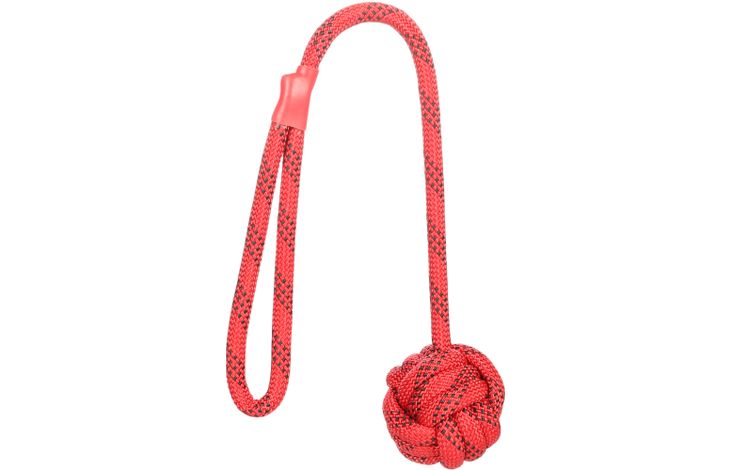 Flamingo Toy Vokas Tug rope & Knotted ball Red