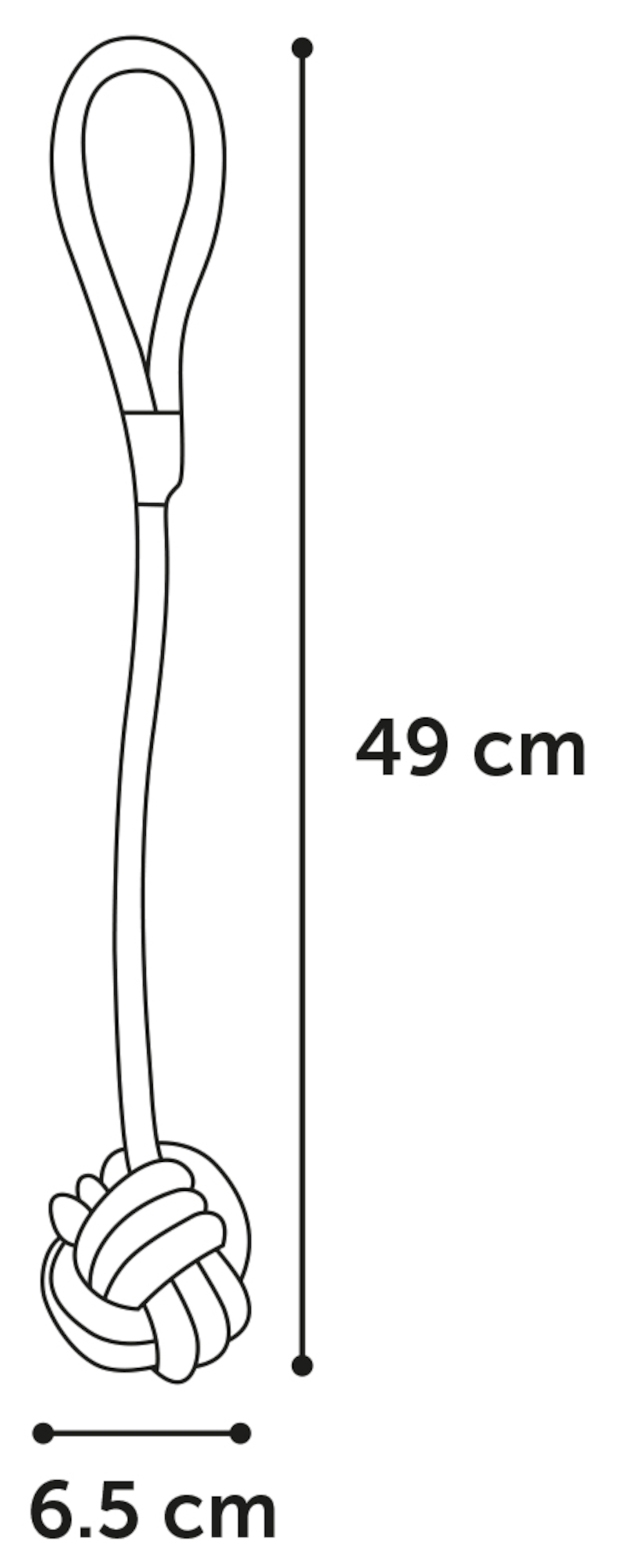 Flamingo Toy Vokas Tug rope & Knotted ball Red