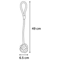 Flamingo Toy Vokas Tug rope & Knotted ball Red