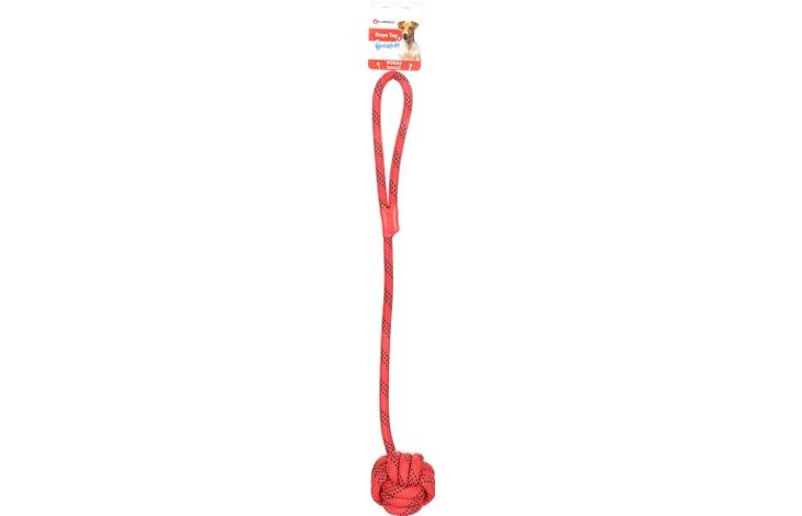 Flamingo Toy Vokas Tug rope & Knotted ball Red