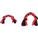 Speelgoed Womas Touw met 2 knopen Rood & Zwart