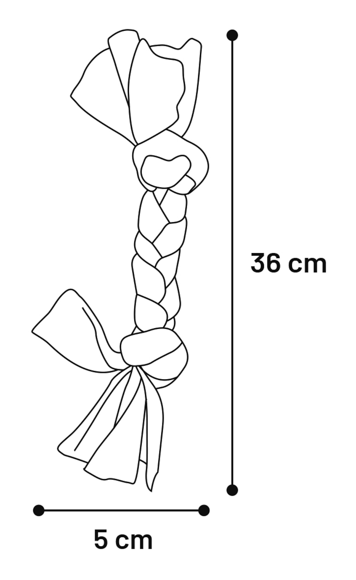 Flamingo Toy Womas Cord Woven with 2 knots Red & Black