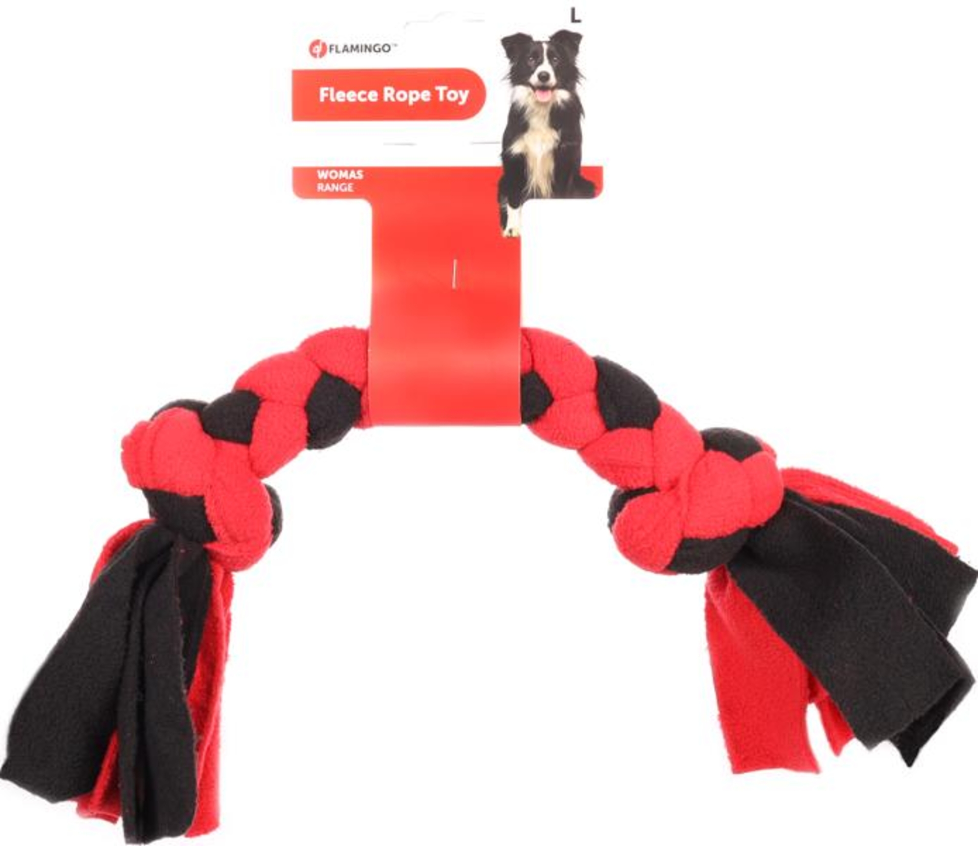 Flamingo Toy Womas Cord Woven with 2 knots Red & Black