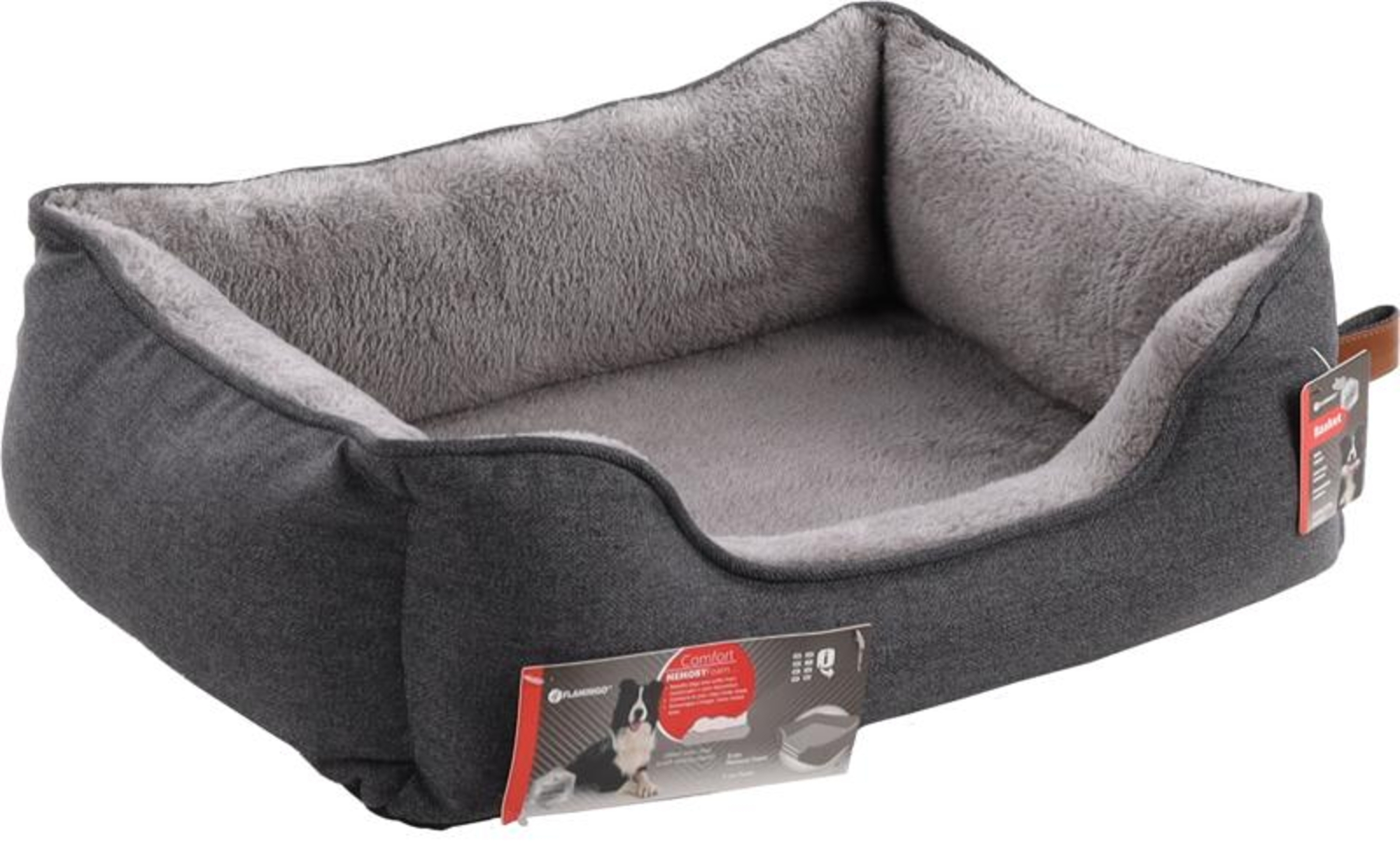 Flamingo Basket Carlota Rectangle Light grey