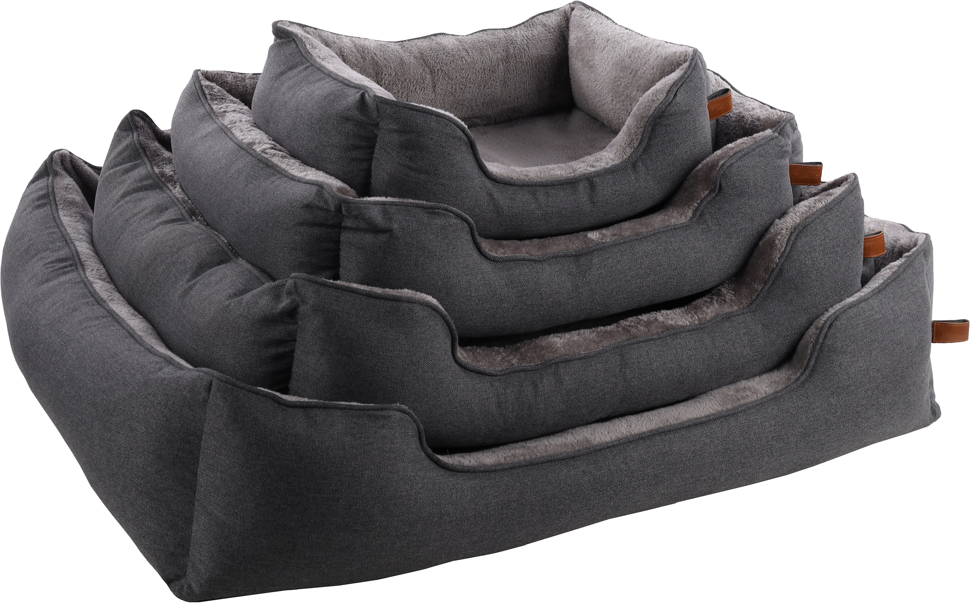 Flamingo Basket Carlota Rectangle Light grey