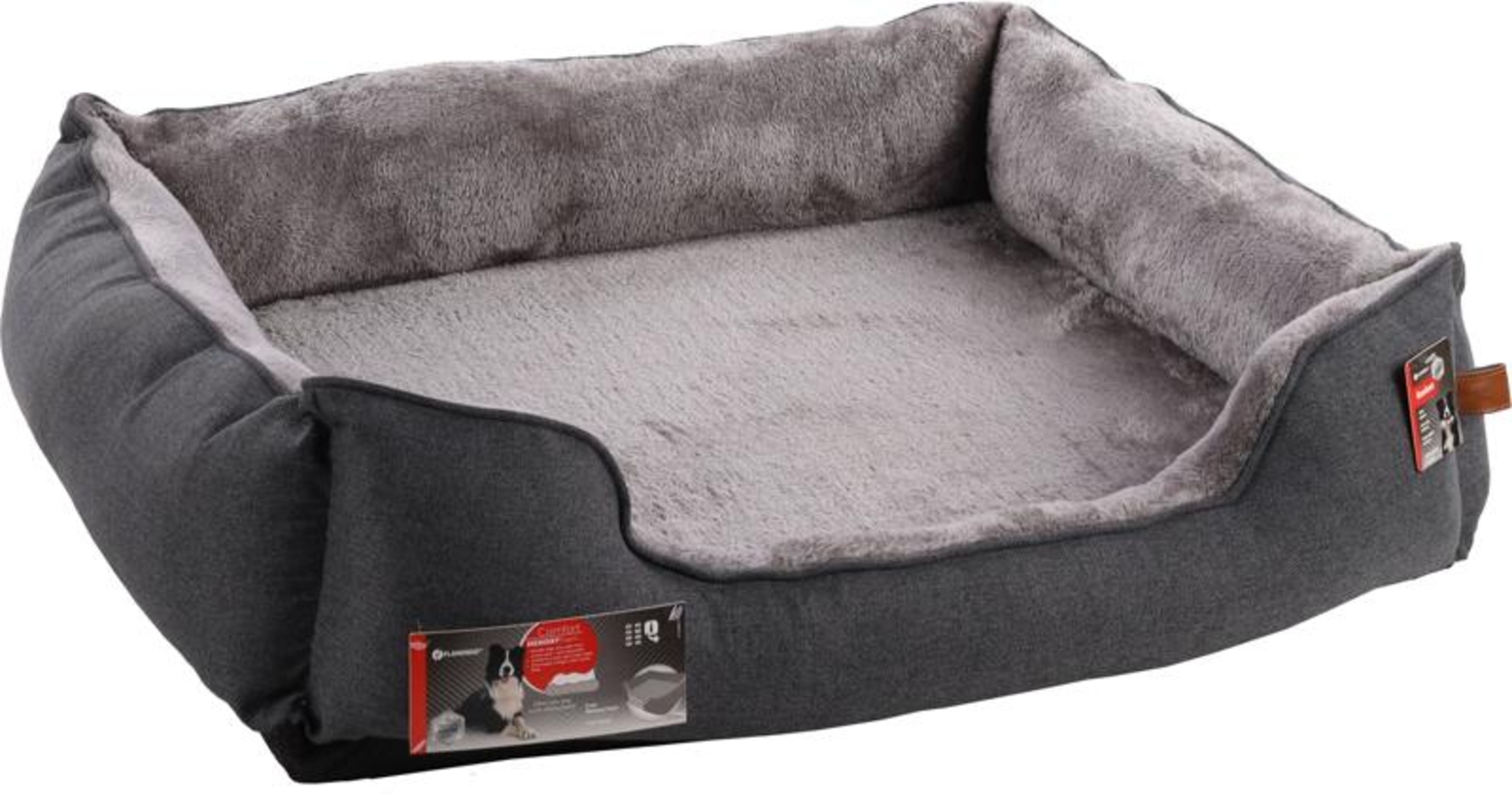 Flamingo Basket Carlota Rectangle Light grey