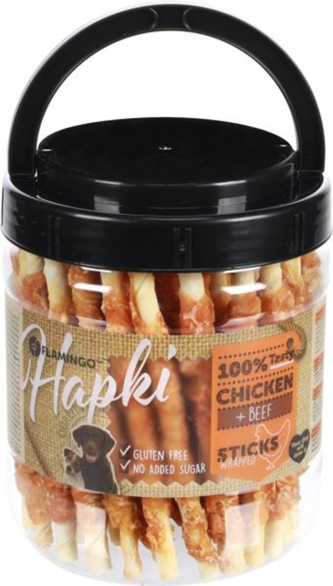 Flamingo Snacks R'Hide Stick White with chicken 12,5cm 600gr