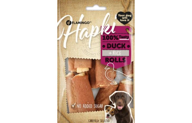 Flamingo Snacks Hapki Zigarre mit Ente & Reis 