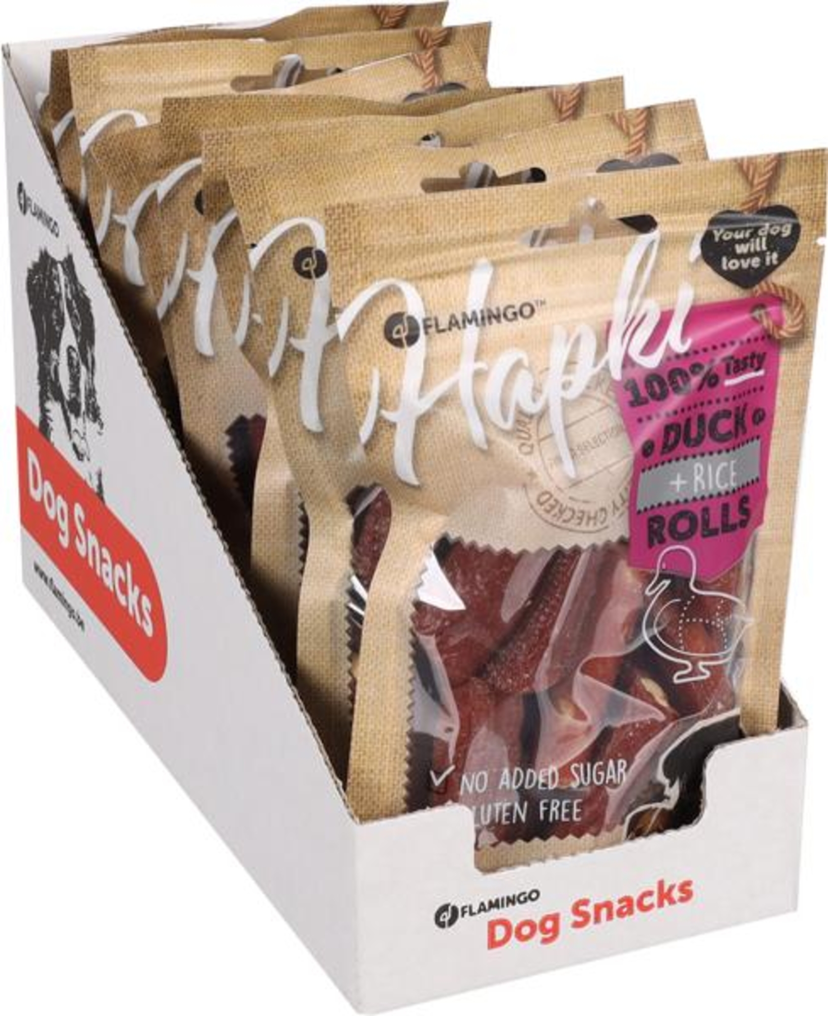 Flamingo Snacks Hapki Zigarre mit Ente & Reis 