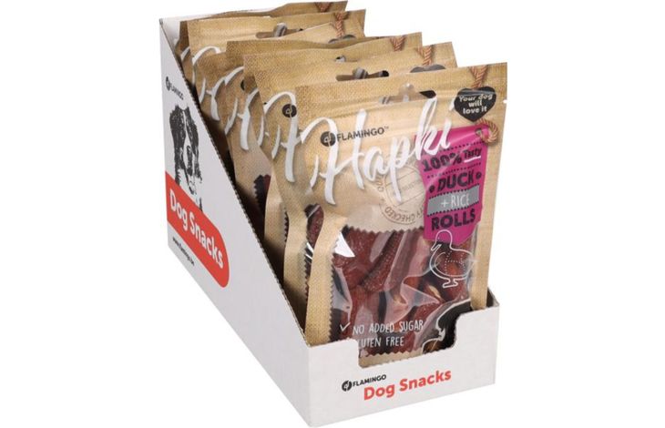 Flamingo Snacks Hapki Zigarre mit Ente & Reis 