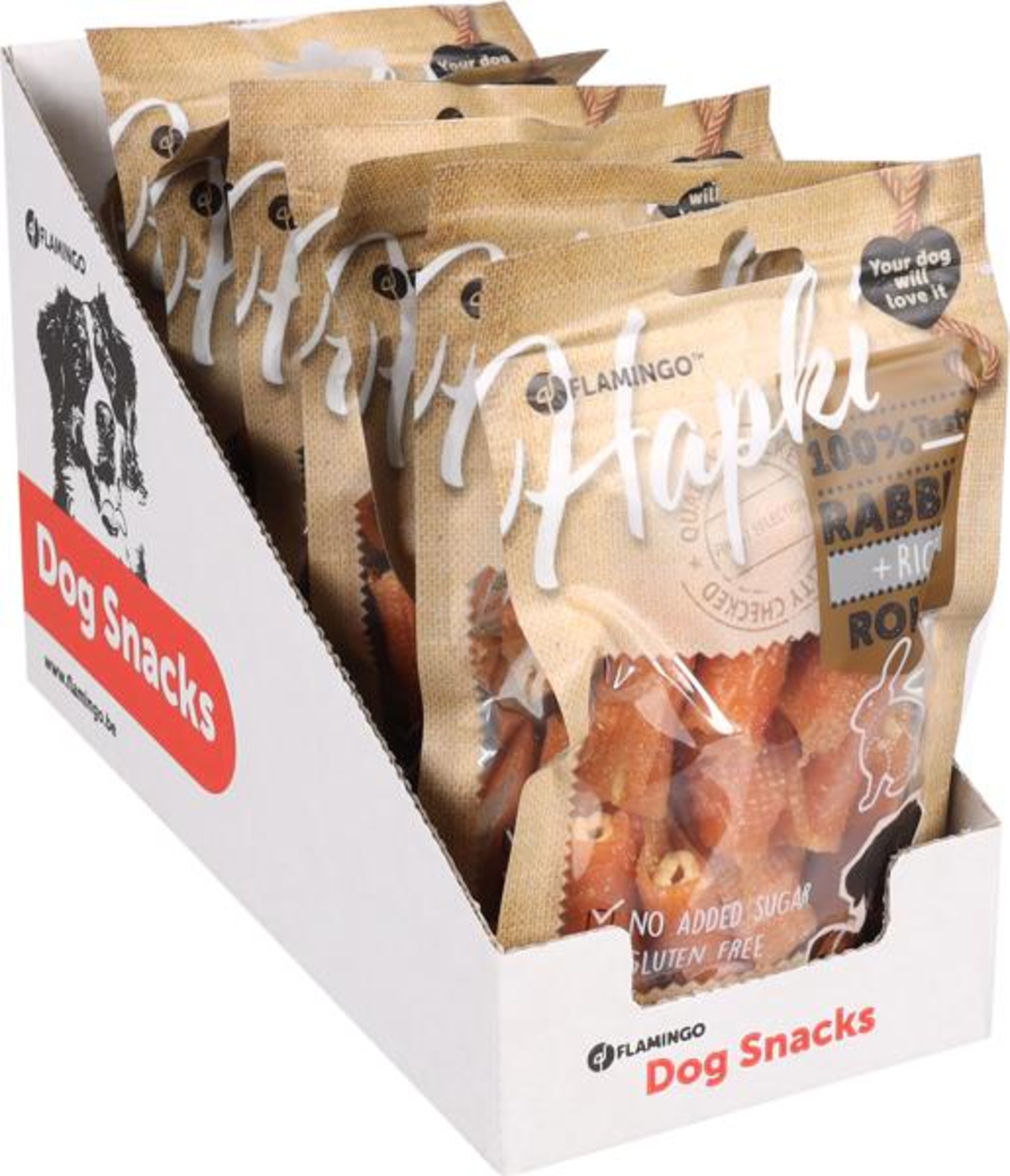 Flamingo Snacks Hapki Sigaro con coniglio & Riso 