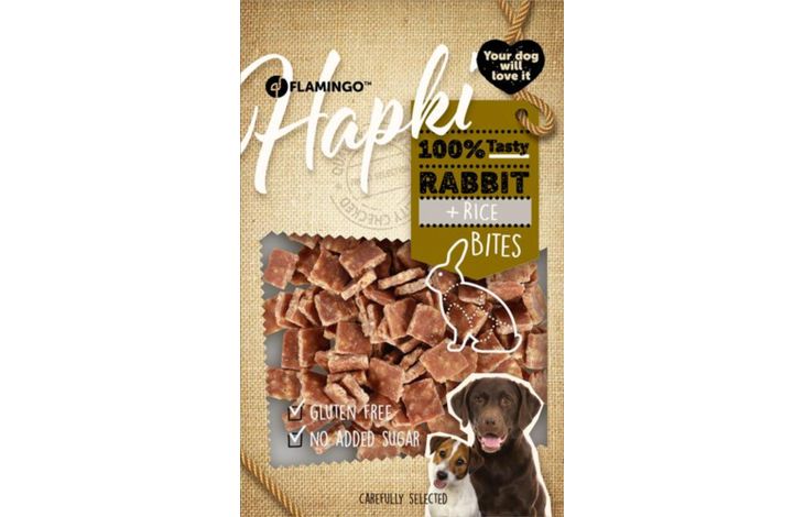 Flamingo Snacks Hapki Pezzi con coniglio & Riso 