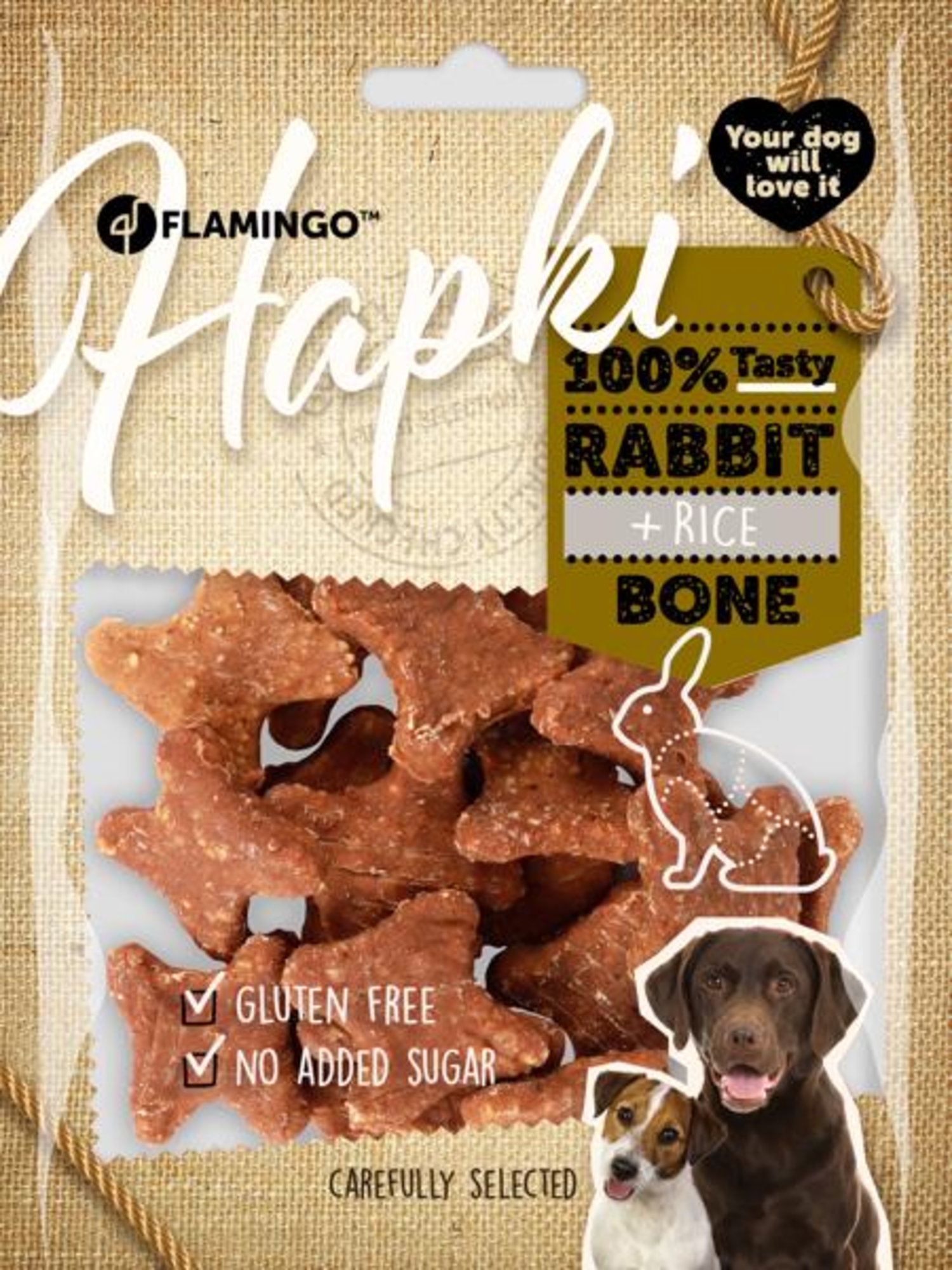 Flamingo Snacks Hapki Nuggets with rabbit & Rice 