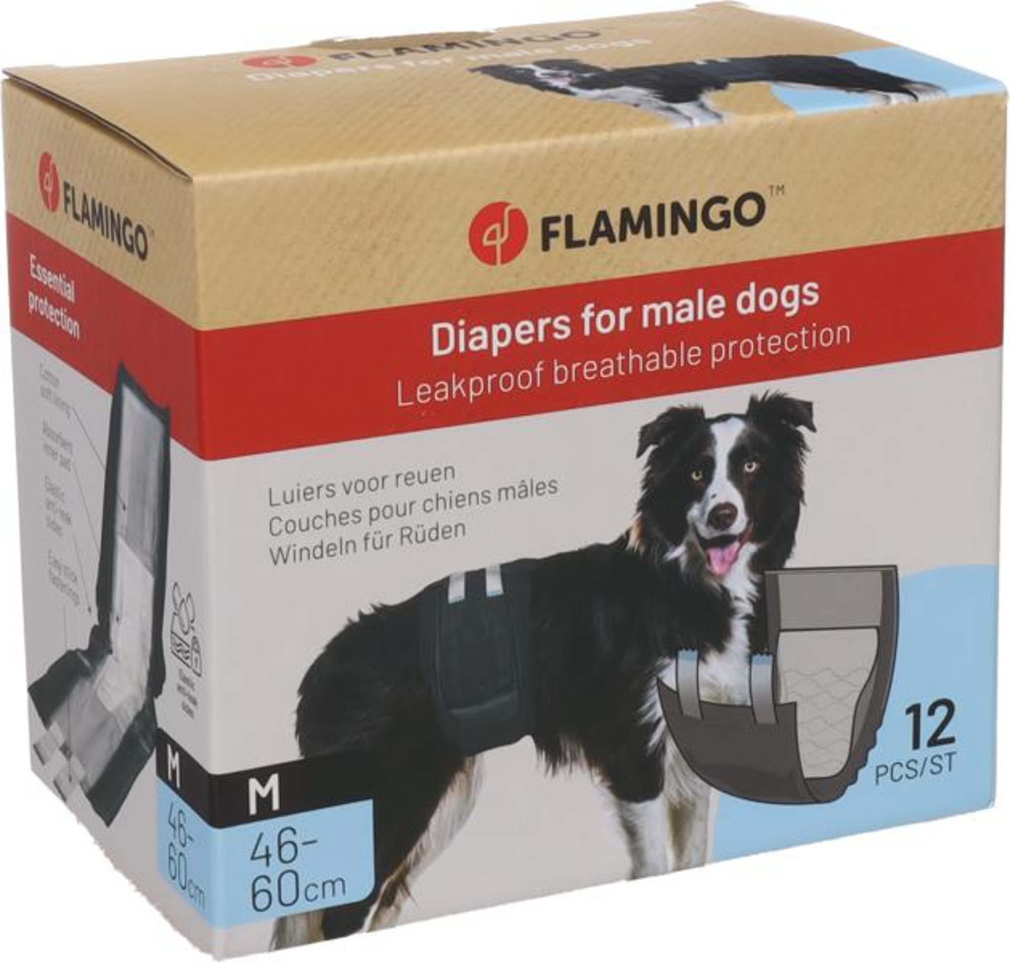 Flamingo Diaper Male Dipy Black