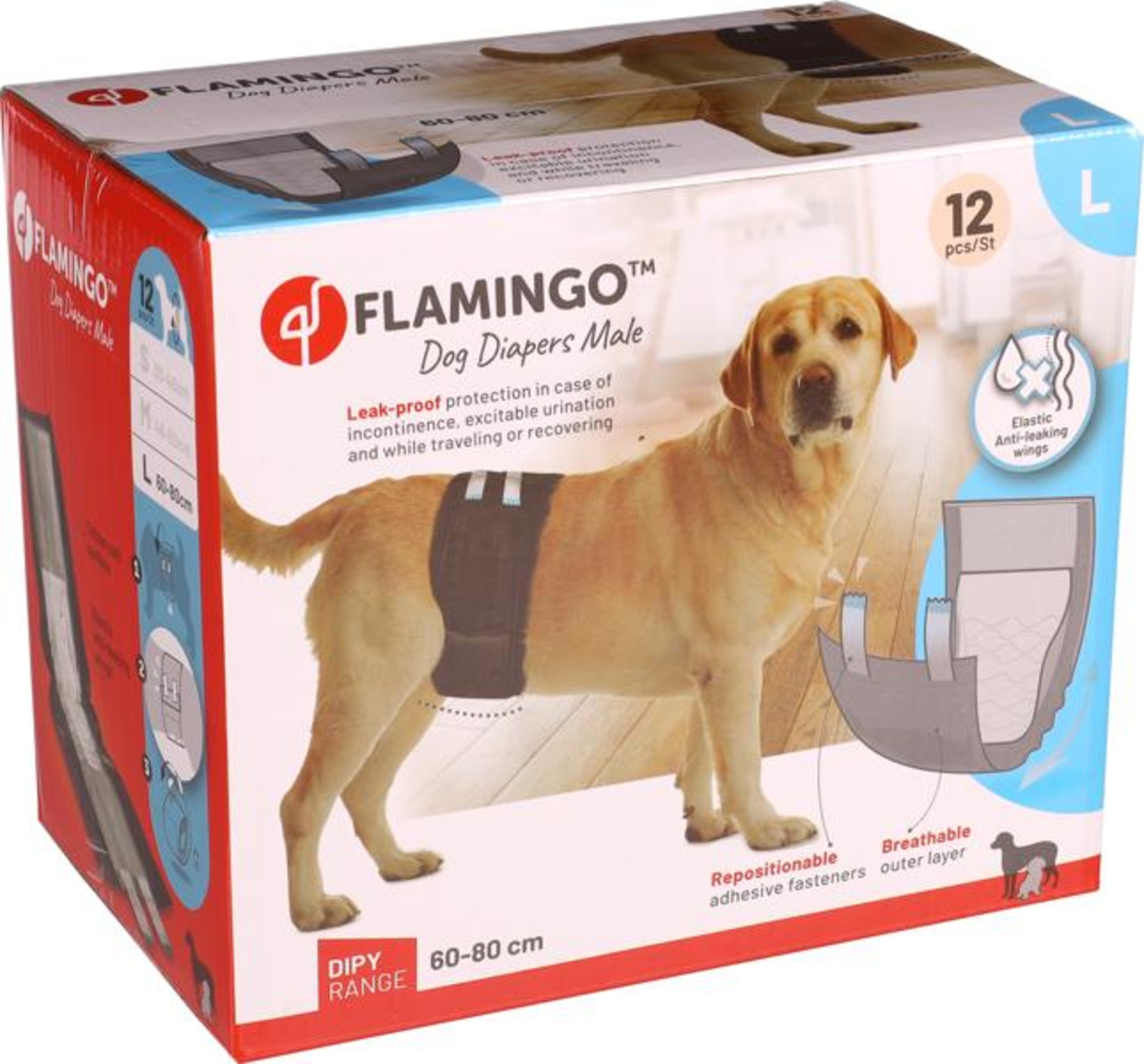 Flamingo Diaper Male Dipy Black