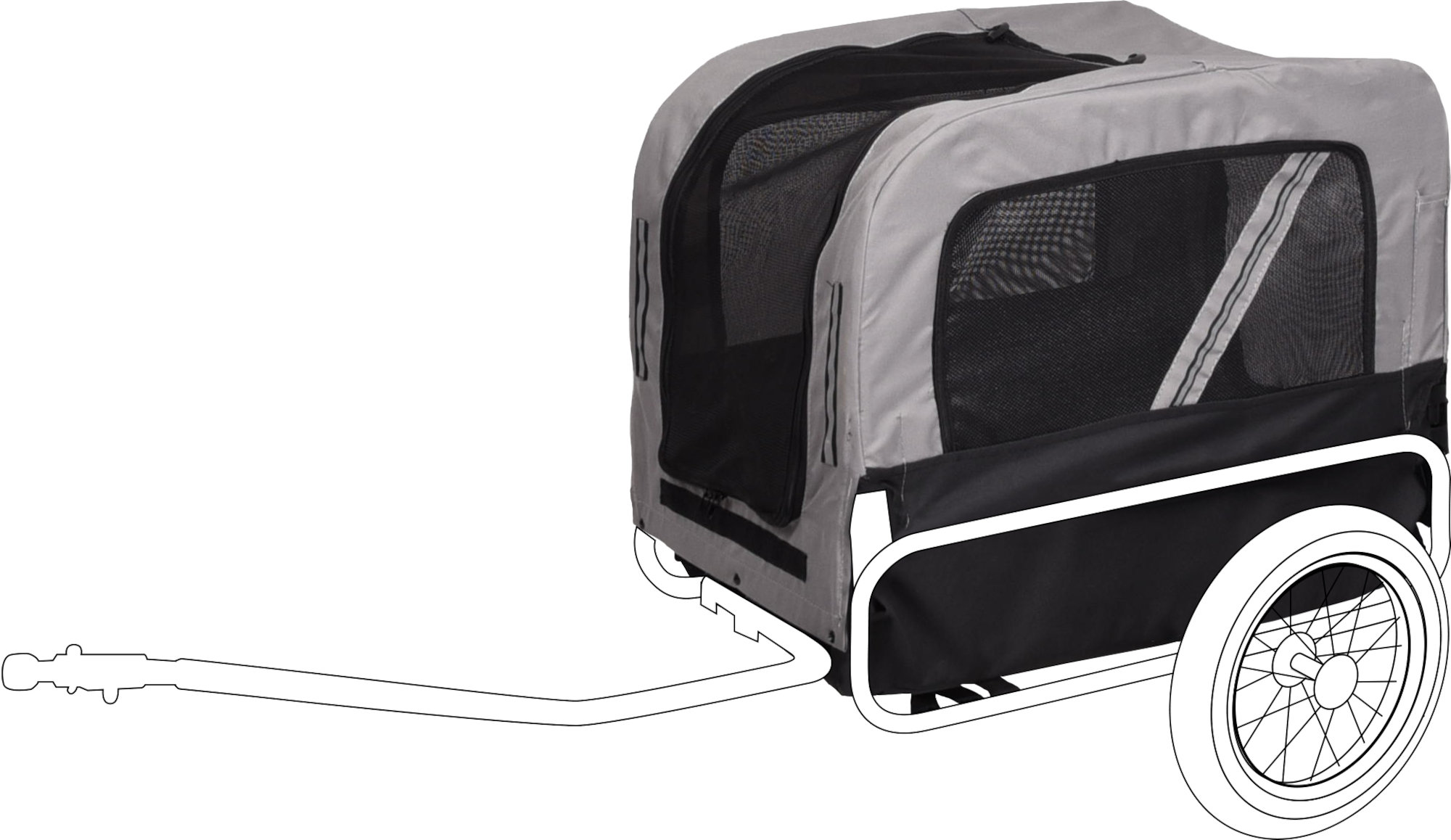 Flamingo Cover for bike trailer Romero