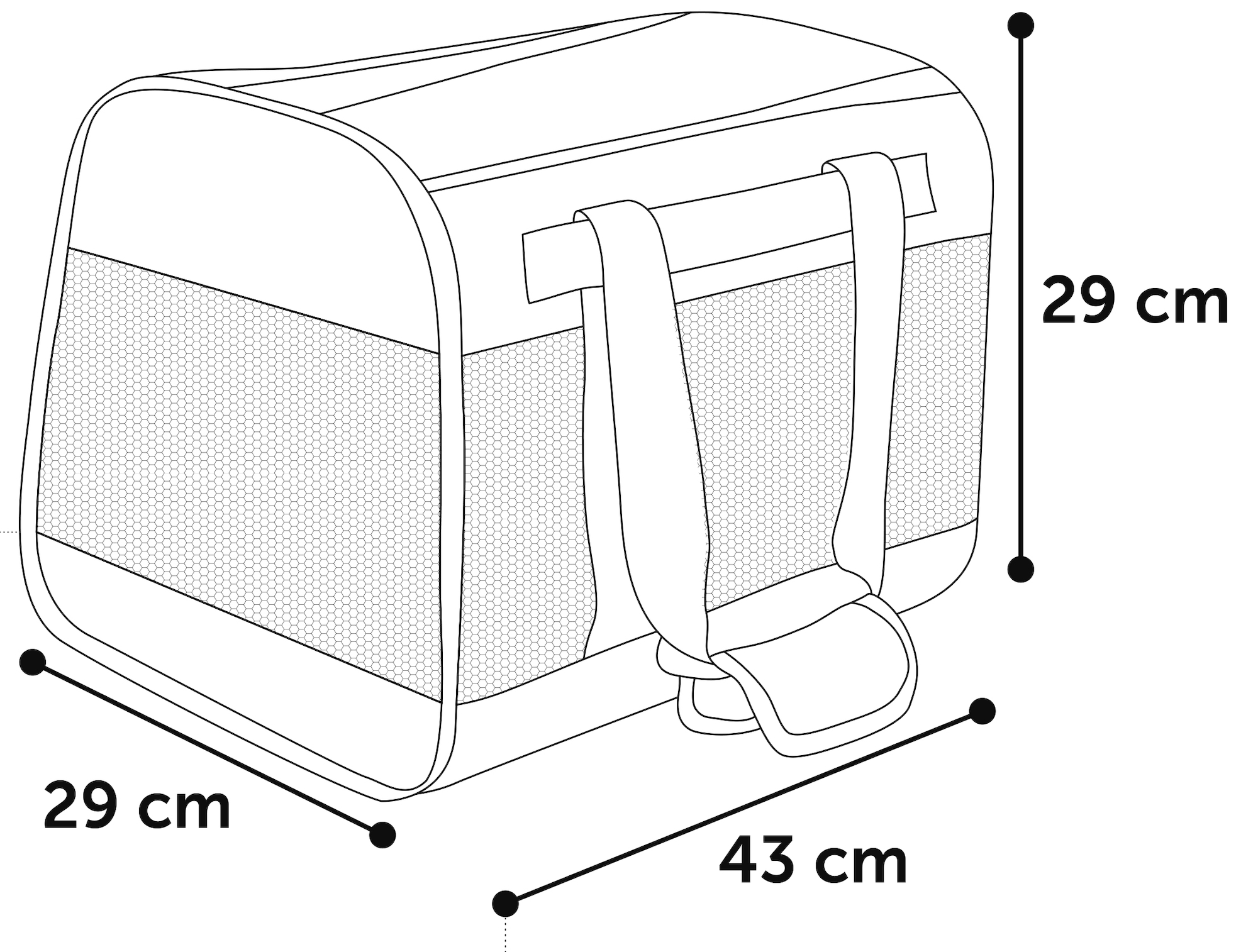 Flamingo Carrying bag Hakon Black