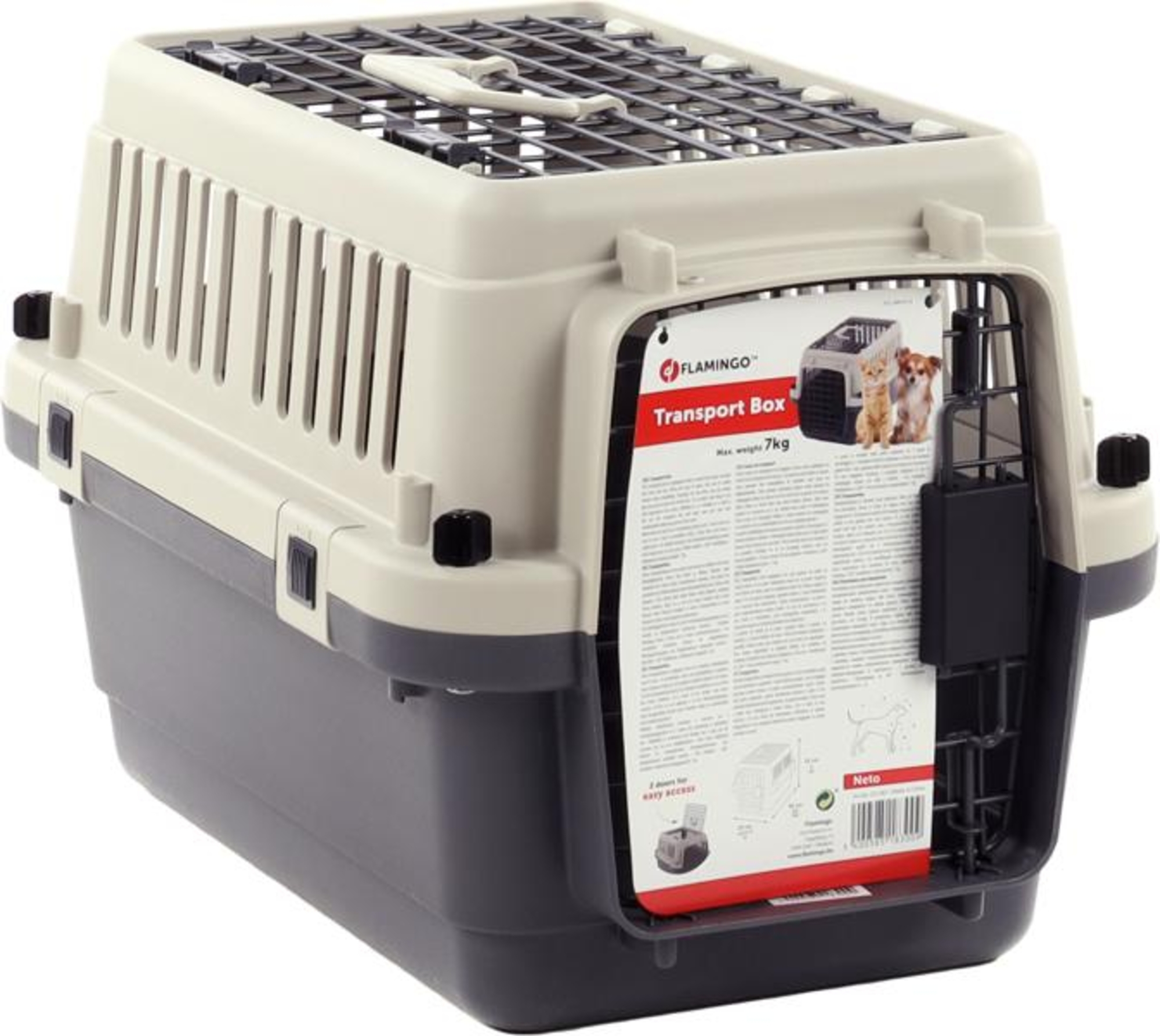 Flamingo Cage de transport Neto Gris foncé