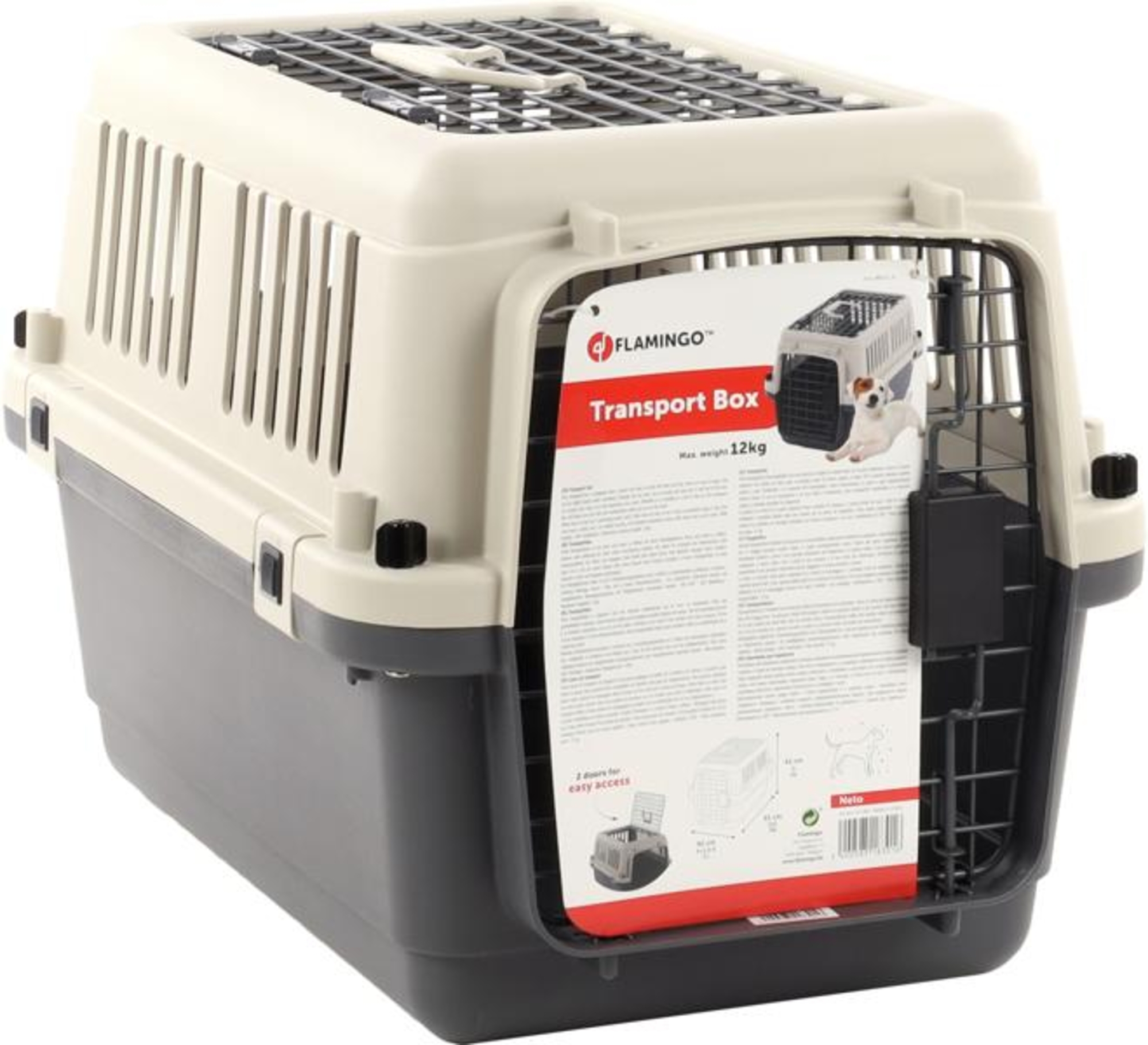 Flamingo Transport cage Neto Dark grey