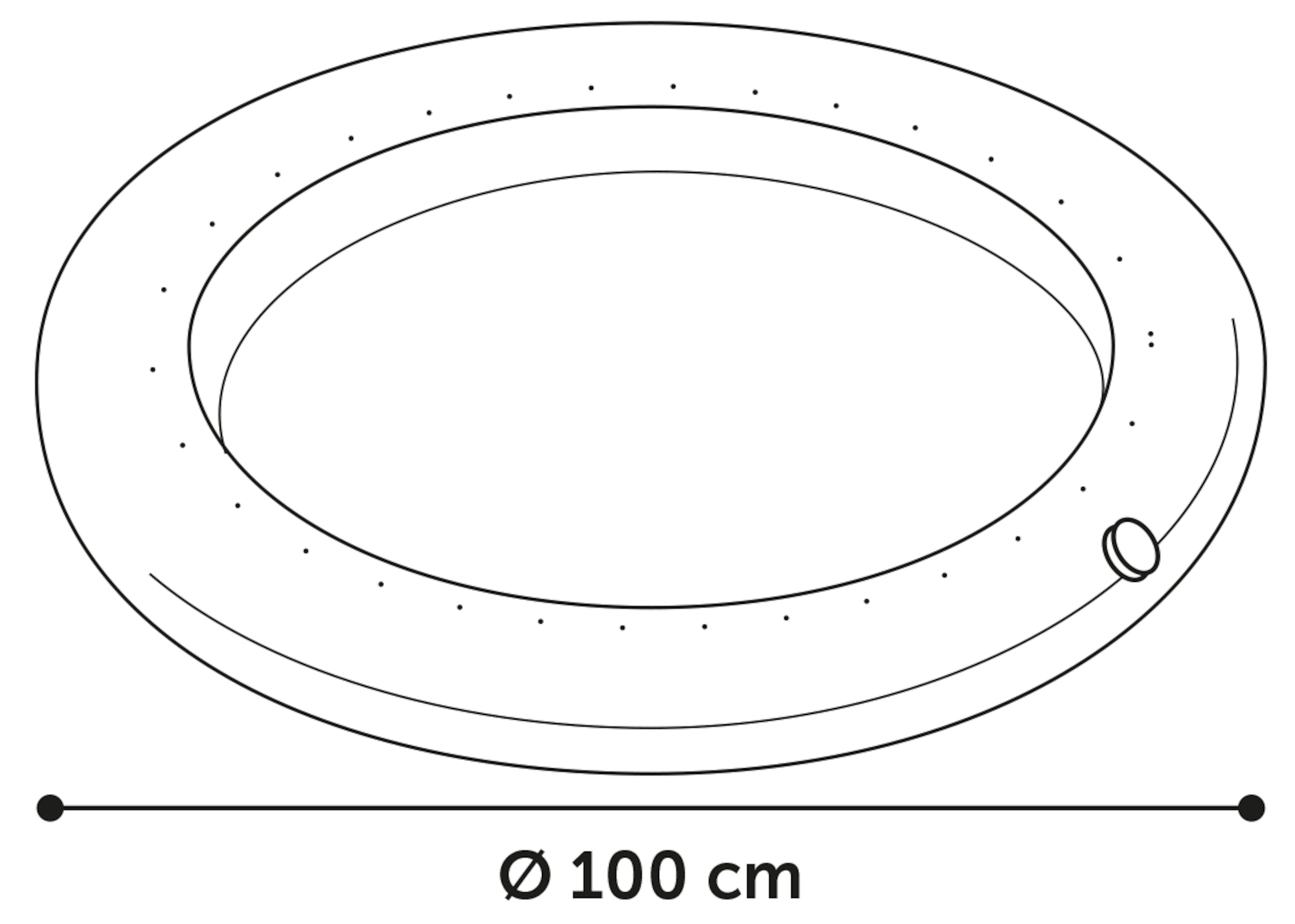 Flamingo Sprinkle mat Lenny Round Dark grey