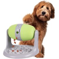 Flamingo Toy Bent Treat dispenser Lime green