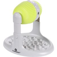 Flamingo Toy Bent Treat dispenser Lime green