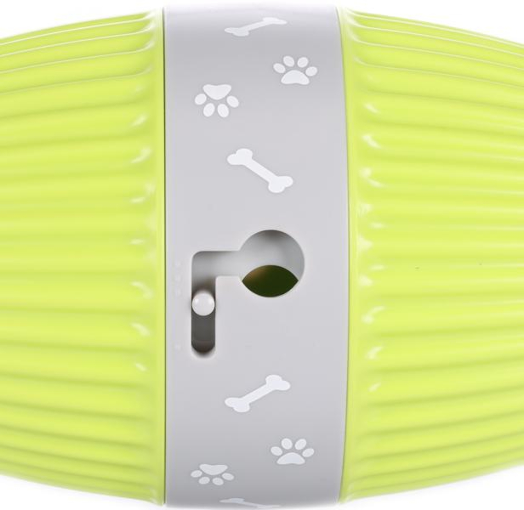 Flamingo Toy Bent Treat dispenser Lime green