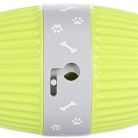 Flamingo Toy Bent Treat dispenser Lime green