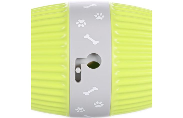 Flamingo Toy Bent Treat dispenser Lime green