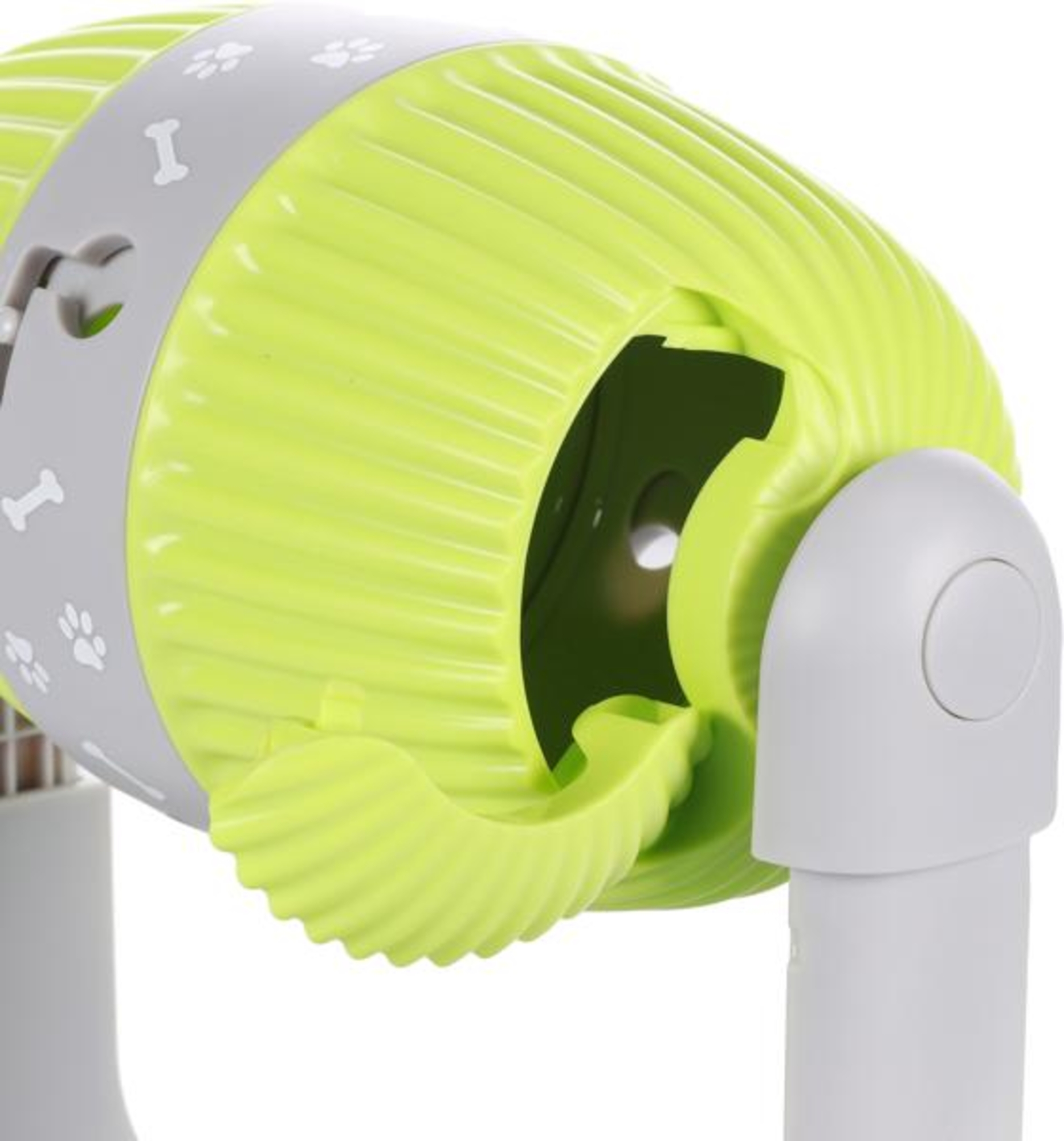 Flamingo Toy Bent Treat dispenser Lime green