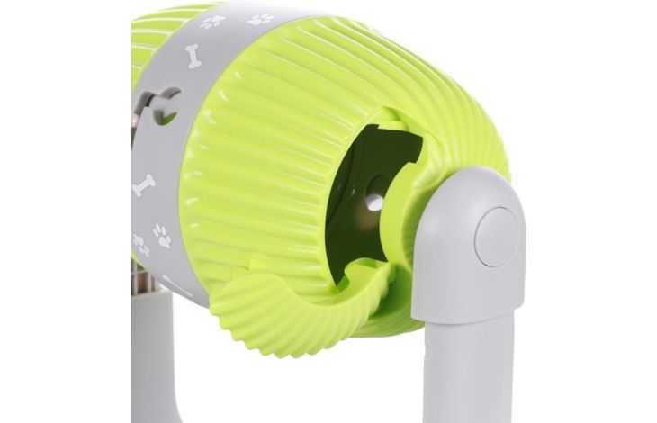 Flamingo Toy Bent Treat dispenser Lime green