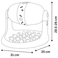 Flamingo Toy Bent Treat dispenser Lime green